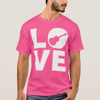 T-shirt Aimer Un Cadeau De Guitare Acoustique Pour Guitari