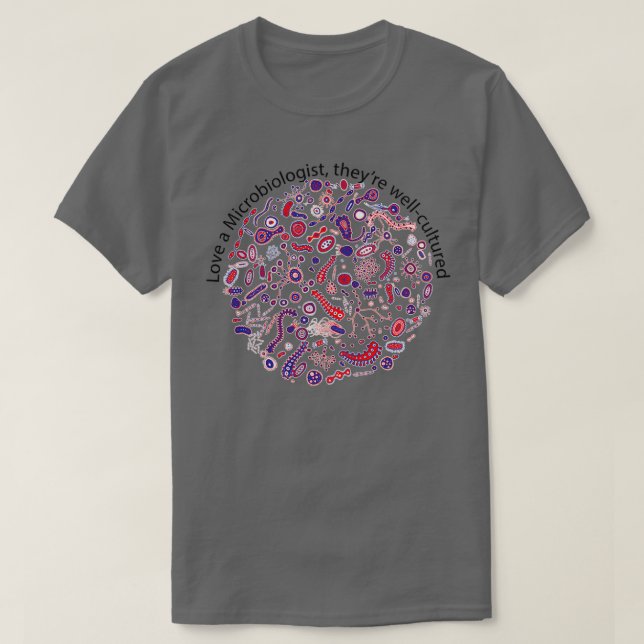 T-shirt Aimer un microbiologiste (Design devant)