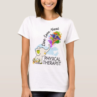 T-shirt aimer vive guérisseur physique thérapeute couleurs