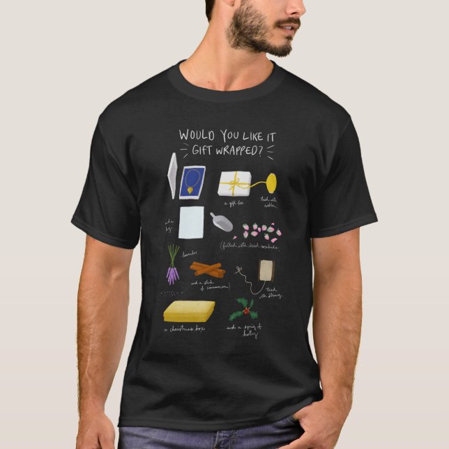 T-shirt Aimer Vraiment Voudriez-vous qu'il cadeau emballé  (Devant)