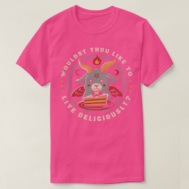 T-shirt Aimeriez-Vous Vivre Délicieusement ? (Design devant)