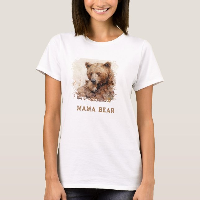 T-shirt *~* Aimez AP72 MAMA OURS BÉBÉ Fête des Mères Cadea (Devant)