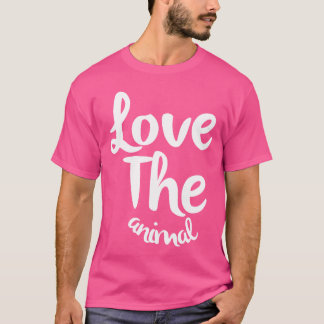 T-shirt Aimez la fille animale