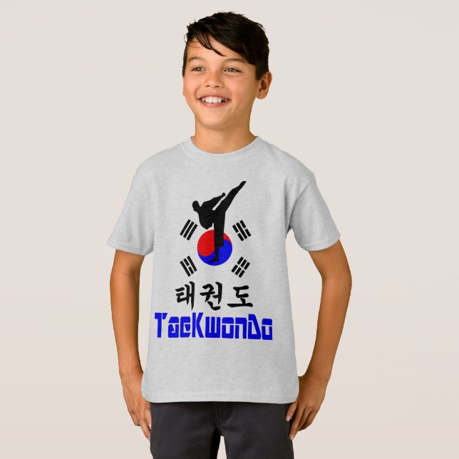 T-shirt ☯ Aimez l'art martial coréen-TaeKwonDo (Devant entier)
