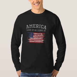 T-shirt Aimez-Le Ou Laissez-Le En Amérique Patriot 4 juill
