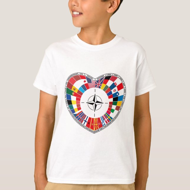 T-shirt Aimez les pays de l'OTAN, avec l'OTAN (Devant)
