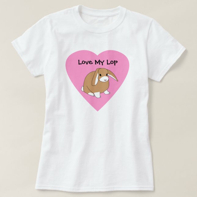 T-shirt Aimez ma chemise de lapin de Lop (Design devant)