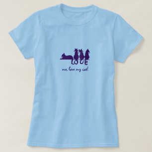 T-shirt Aimez-moi amour mon chat ! Bébé de dames - pièc