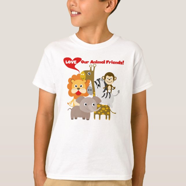 T-shirt Aimez nos amis animaux (Devant)
