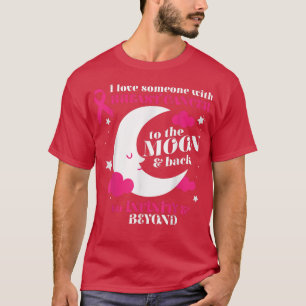 T-shirt Aimez quelqu'un Lune et le Cool du dos Cancer du s