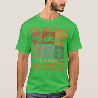 T-shirt Aimez une femme et plusieurs tracteurs
