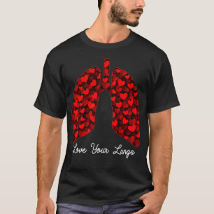 T-shirt Aimez vos poumons Thérapeute respiratoire Valentin