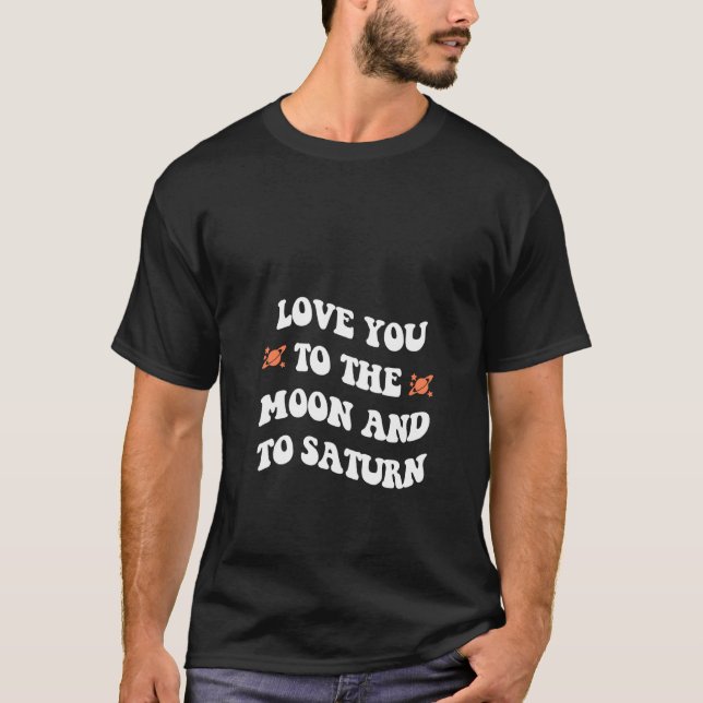 T-shirt Aimez-Vous À La Lune Et Saturne Aestheti Tendance (Devant)