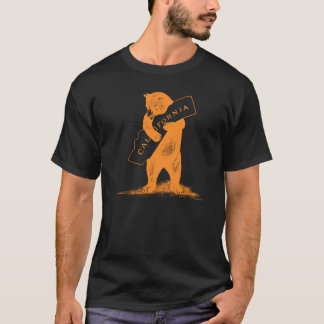 T-shirt Aimez-vous la Californie--Orange et noir