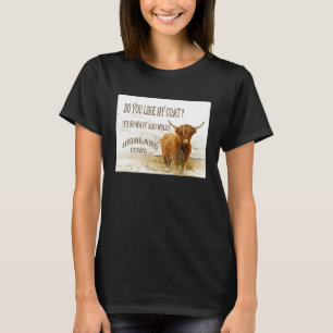 T-shirt Aimez-Vous Mon Manteau Vaches Highland