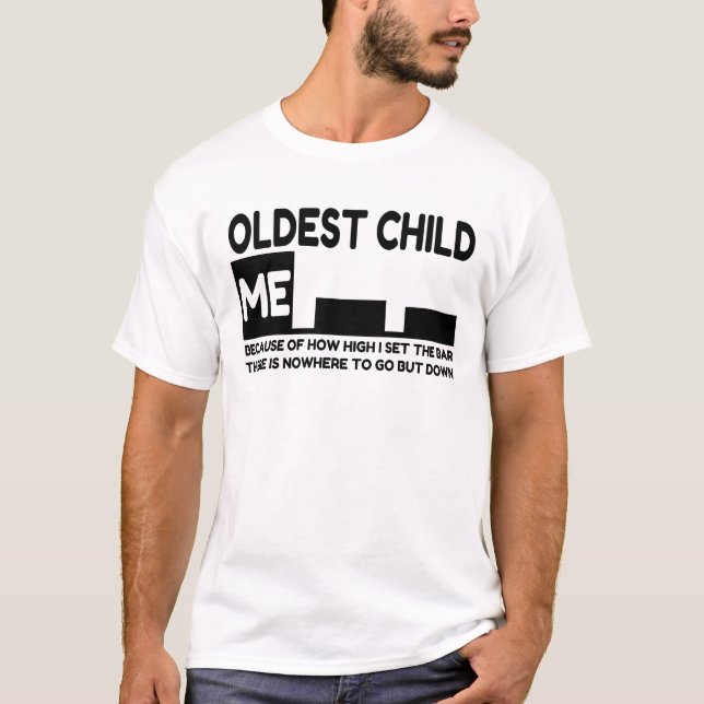 T-shirt Aîné de trois enfants plaisanter (Devant)