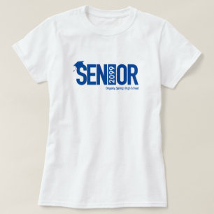 T-shirt AÎNER Royal Bleu avec capuchon de graduation