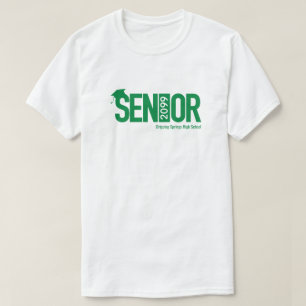 T-shirt AÎNER vert avec plafond de graduation