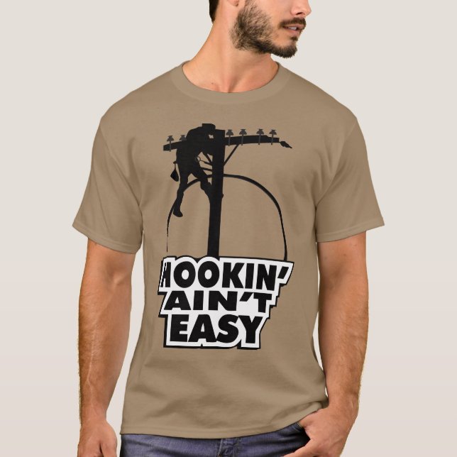 T-shirt Aint Hooking Aint Facile (Devant)