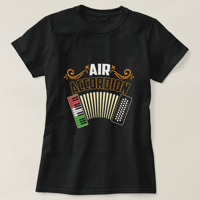 T-shirt Air Accordion Music Mexique Drapeau Accordioniste  (Design devant)