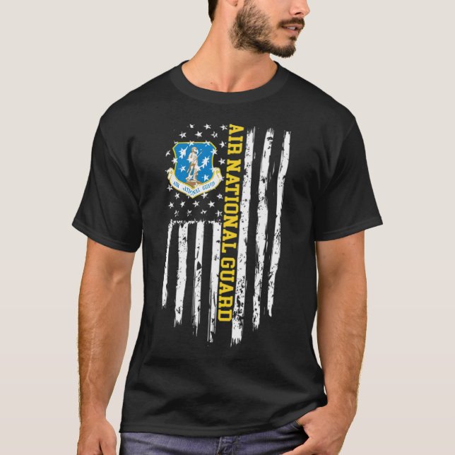 T-shirt Air National Guard American Flag Venin (Devant)