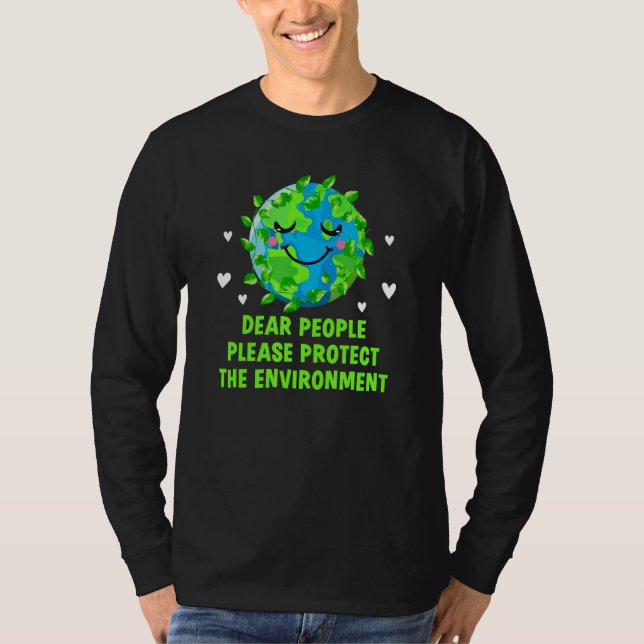 T-shirt Air Pollution Isnt Cool So Dont Be Fools Positive  (Devant)