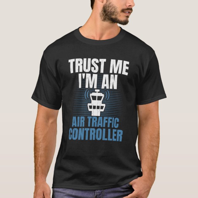 T-shirt Air Traffic Controller Aviation Airplane Graphic (Devant)