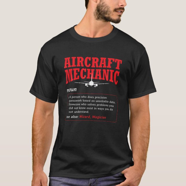 T-shirt Aircraft Mechanic définition Airplane Aircraft Mec (Devant)