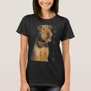T-shirt Airedale Terrier Chien Maman Papa Papa L'amour est
