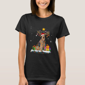 T-shirt Airedale Terrier Chien Noël