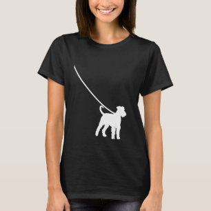 T-shirt Airedale Terrier en laisse Chien Maman Papa Mignon