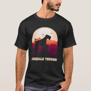 T-shirt Airedale Terrier et Lune Halloween