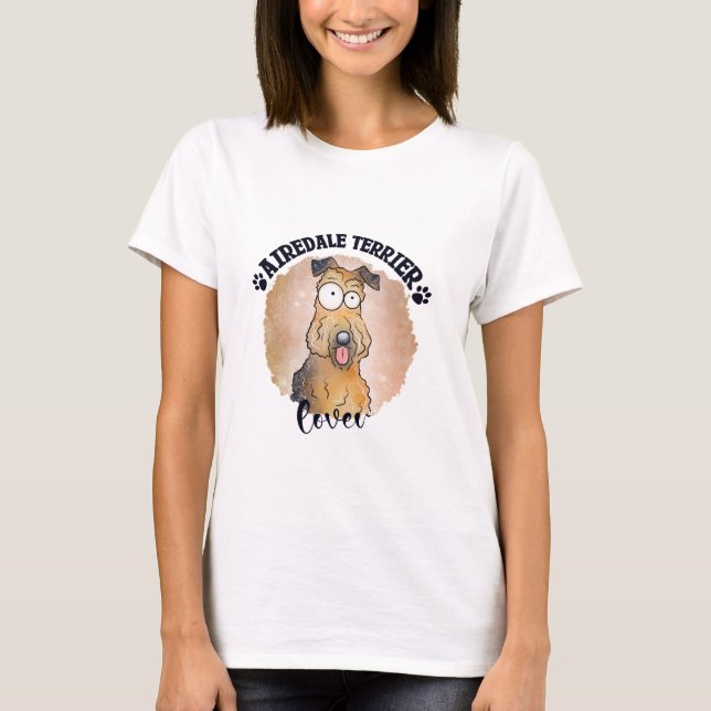 T-shirt Airedale Terrier Lover (Devant)