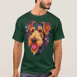 T-shirt Airedale Terrier Saint-Valentin