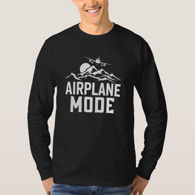 T-shirt Airplane Mode Pilot Airplane Plane Aviation  21 (Devant)