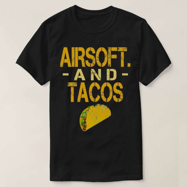 T-shirt Airsoft Et Tacos Drôle (Design devant)