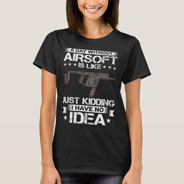 T-shirt Airsoft Gun Game Shooting Training Player Airsofti (Devant)