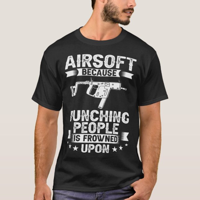 T-shirt Airsoft Gun Game Shooting Training Player Airsofti (Devant)