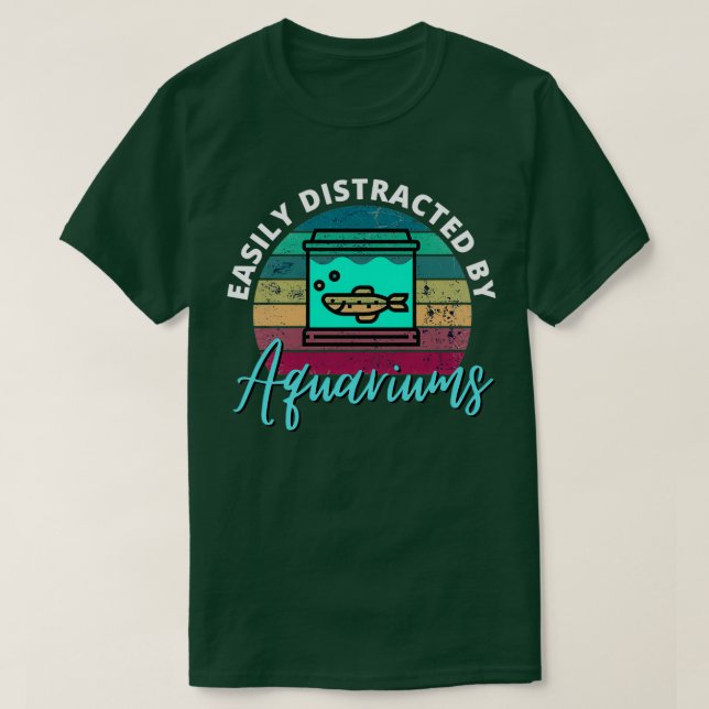 T-shirt Aisément Distrait Par Les Aquariums Pour Les Pêche (Design devant)