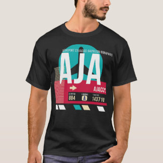 T-shirt Ajaccio Corse AJA Code de l'aéroport Bague E