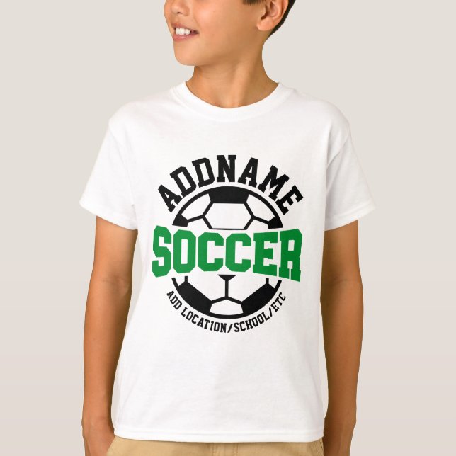 T-shirt AJOUT PERSONNALISÉ NOM Joueur de football Cravate- (Devant)