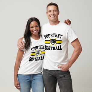 T-shirt AJOUT PERSONNALISÉ NOM Softball Player Varsity Tea