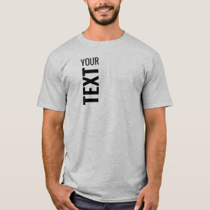 T-shirt Ajouter du texte ici Modèle tendance Gris de base
