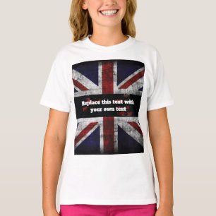 T-shirt Ajouter du texte sur le drapeau anglais Jeu d'orei