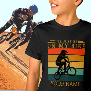 T-SHIRT AJOUTER LE NOM JE SERAI SUR MON BMX VÉLO SUNSET