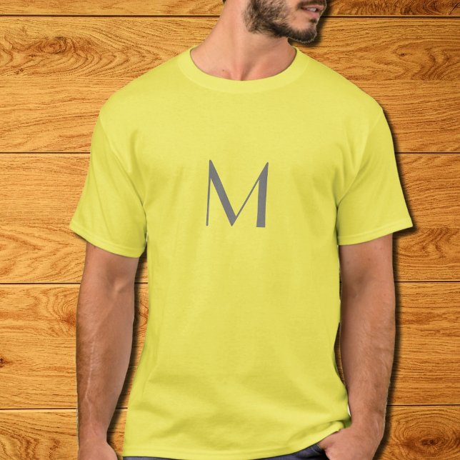 T-shirt ajouter monogramme - jaune (Créateur téléchargé)