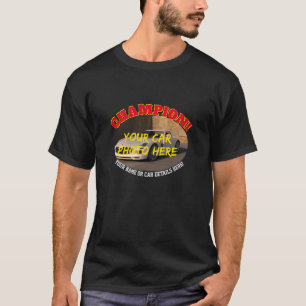 T-shirt Ajouter Nom, Sa Photo De Voiture, Texte, Voiture C