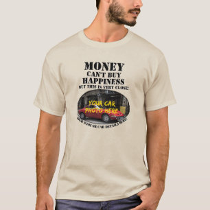 T-shirt Ajouter Nom, Sa Photo De Voiture, Texte, Voiture D
