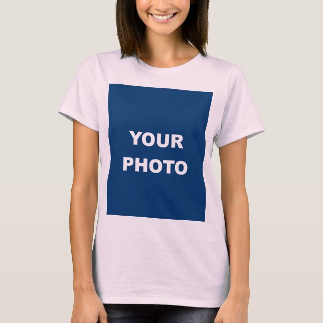 T-shirt Ajouter Photo Logo Photo Pale Pink Femmes (Devant)