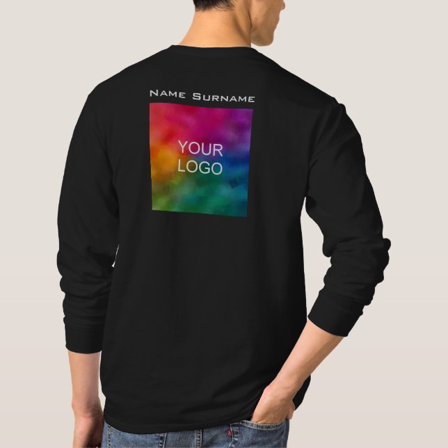 T-shirt Ajouter un logo d'entreprise Double face pour homm (Dos)